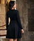 Scallop Detailed Net Attached Skater Dress